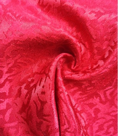 TB-FDN  提花桌布  枱布 100％滌  散花牡丹-大紅 花瓣紋 45度照